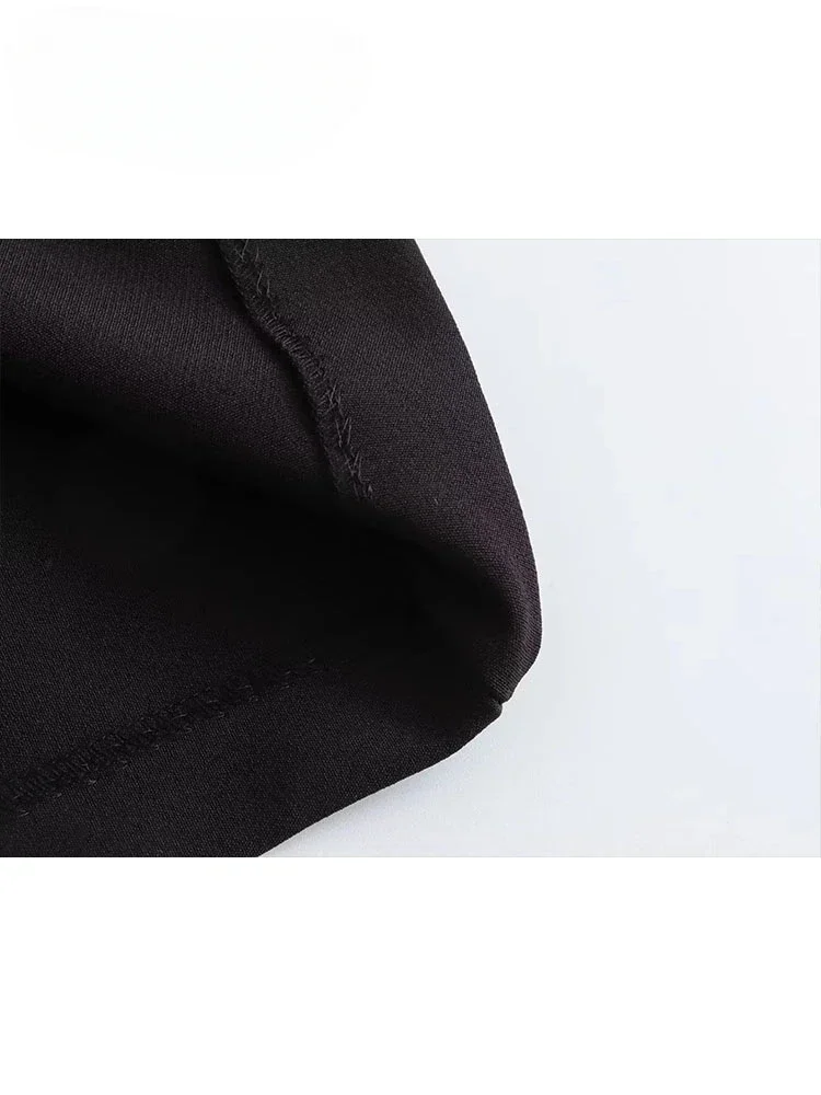 2024 New Spring Fashion Causal Tassel Playsuits Long Sleeve Vintage Woman Elegant Hollow Out Blazer Jumpsuit Slim Tops