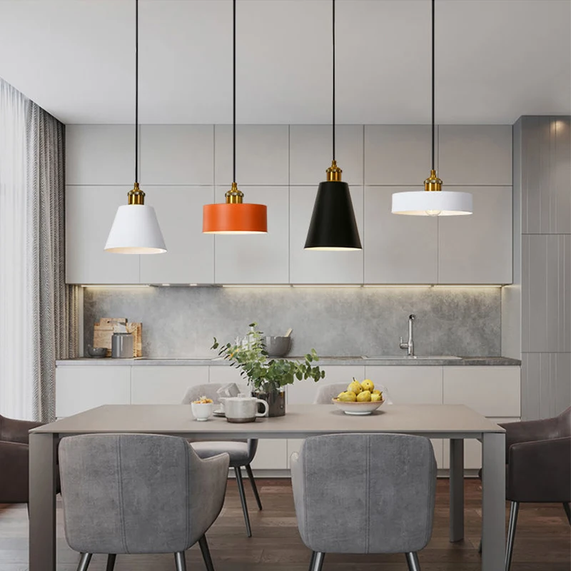 Nordic Modern Led Pendant Lights  Home Decor Bedroom Hanging Lamp Loft  For Dining Room Cafe Lamparas De Techo Colgante Moderna kitchen pendant lighting