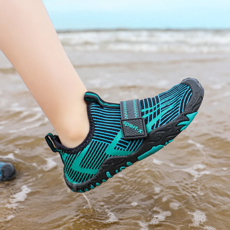Childrens Breathable Non Slip Upstream Aqua Shoes Boys Girls Quick-Dry Barefoot Beach Water Sports Shoes Outdoor Wading