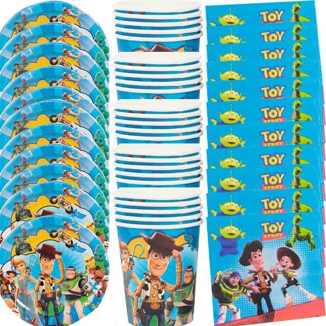 60pcs/lot Toy Story Theme Kids Favors Cups Dishes Happy Birthday
