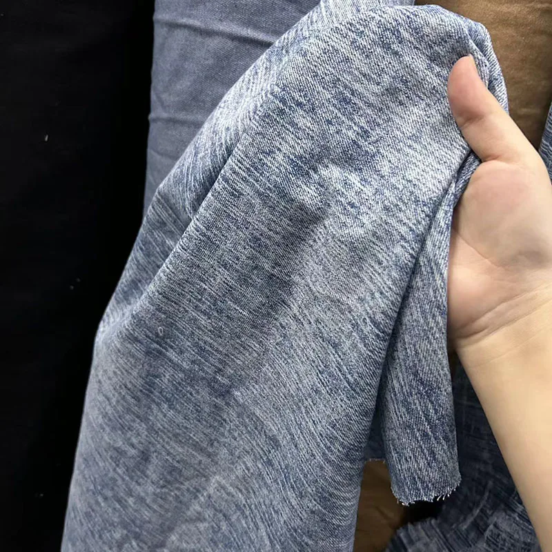 Washed Denim Cloth Clothing Fabric Handmade DIY