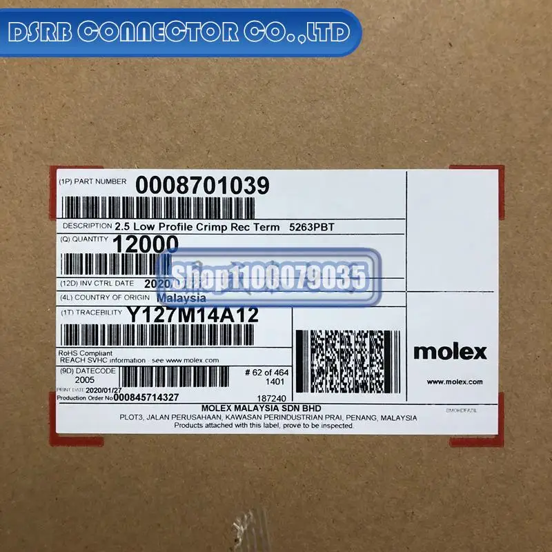 

10000pcs/lot new and original 0870-1039 08701039 08-70-1039 5263PBT