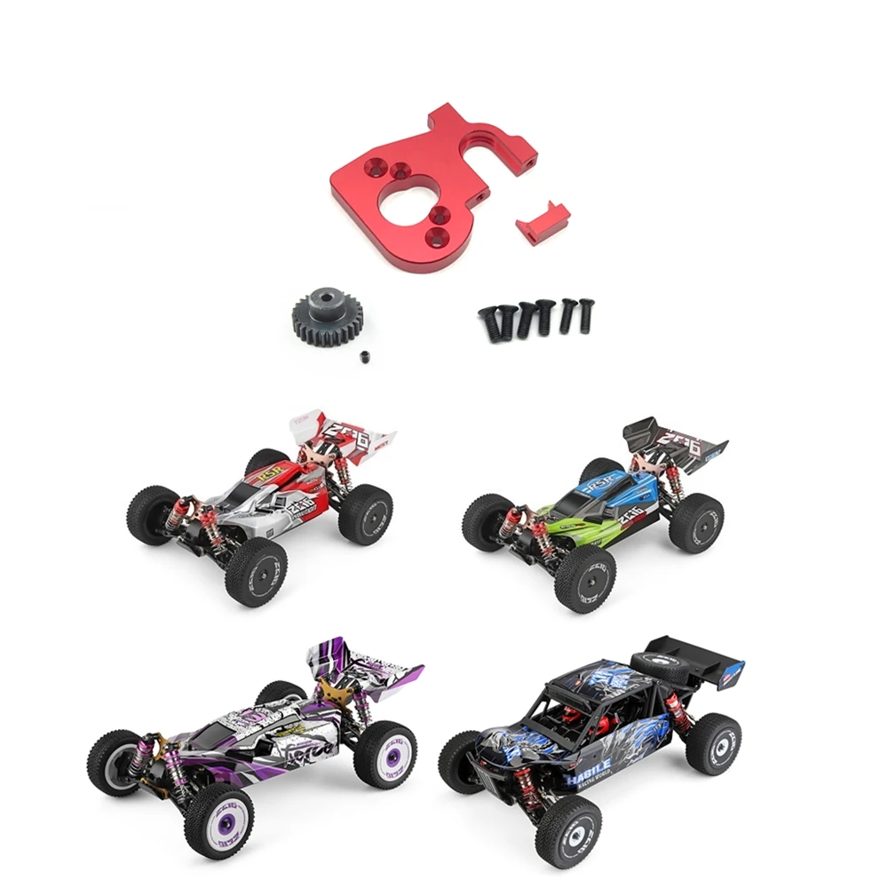 Support moteur RC métal rouge Wltoys 144001 124019 124018