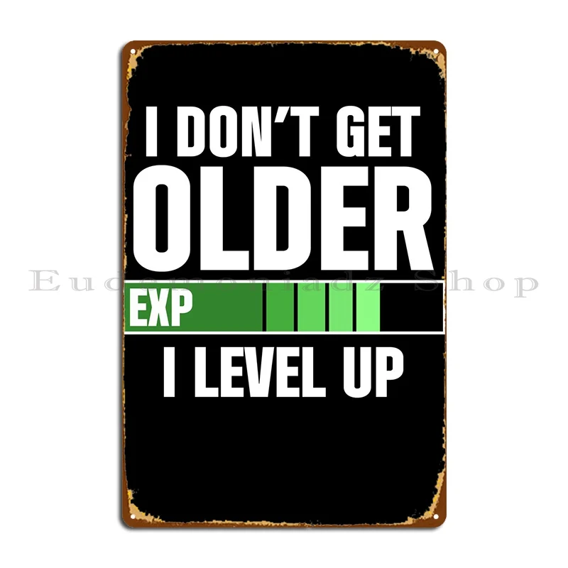 

Level Up Metal Sign Pub Mural Personalized Party Bar Garage Tin Sign Poster