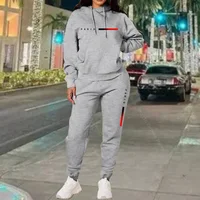 Nouveaux ensembles pour femmes sweat à capuche et pantalon PARIS lettre imprimer haute qualité sport costume printemps automne esthétique vêtements de sport femmes vêtements 6