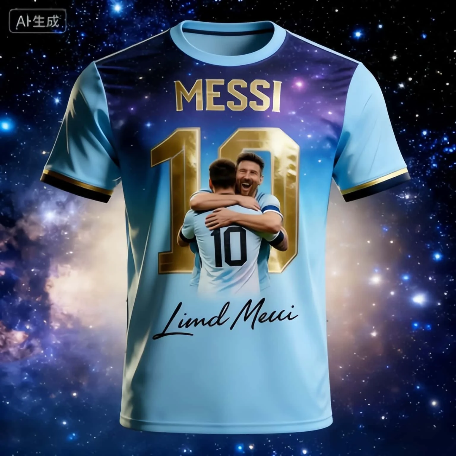 2026 KI Sommer Kindermode-Trend Messi # 10 Commemorative Special Edition Shirt für Erwachsene im Fan-Stil, kurzärmliges Sport-Geschenk – Detail 4