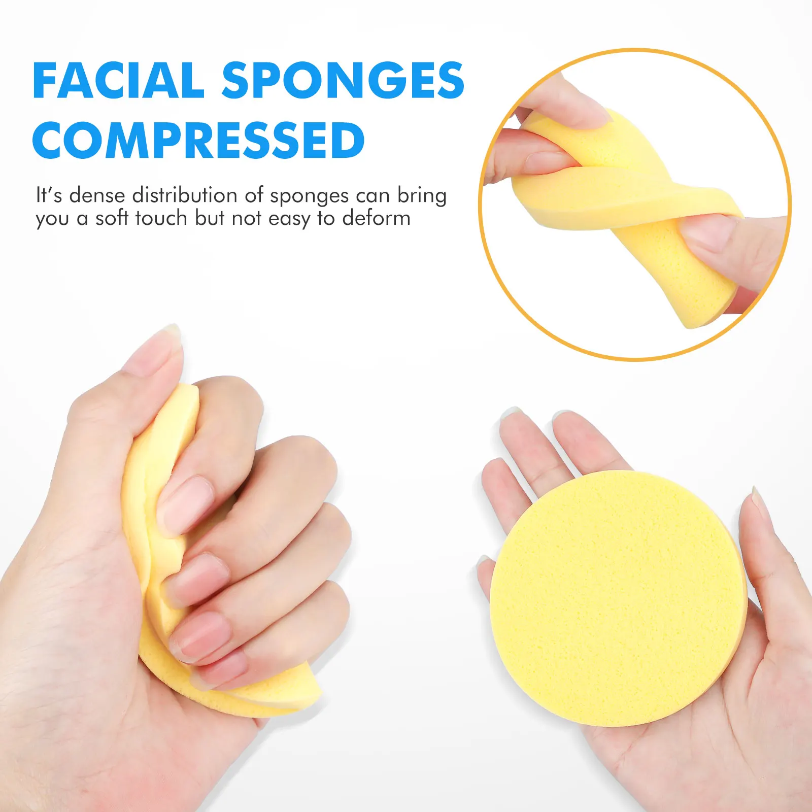 Facial Sponge Compressed PVA Professional Makeup Remover Washing Women Face Sponges Exfoliating Cleansing Spa Pads Clean Puff