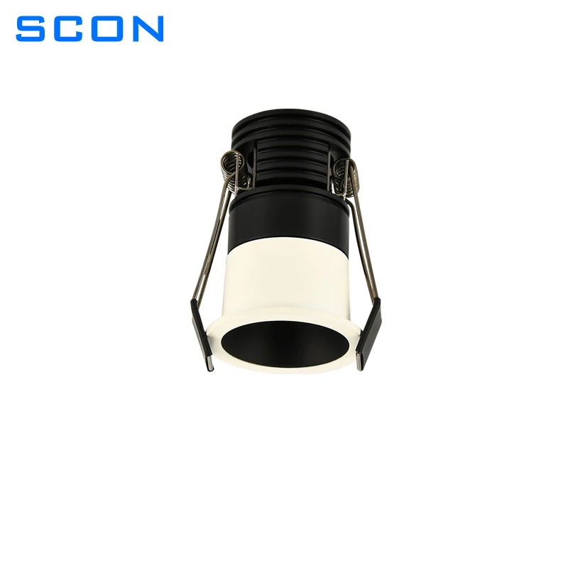 SCON Small Spot Light 3W Mini LED Spotlight High CRI Ra95 35mm Cutout Recessed Downlight Ceiling Lamp Showcase Display Light