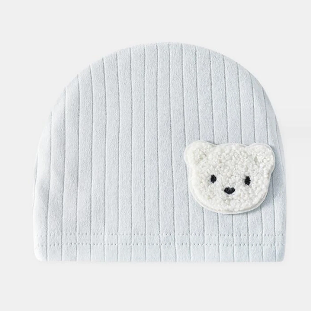 Baby Girl Hats Cotton Solid Color Cute Decoration Spring Summer Autumn Newborn Baby Bonnets 0 3 Months Hospital Baby Boy Caps 3