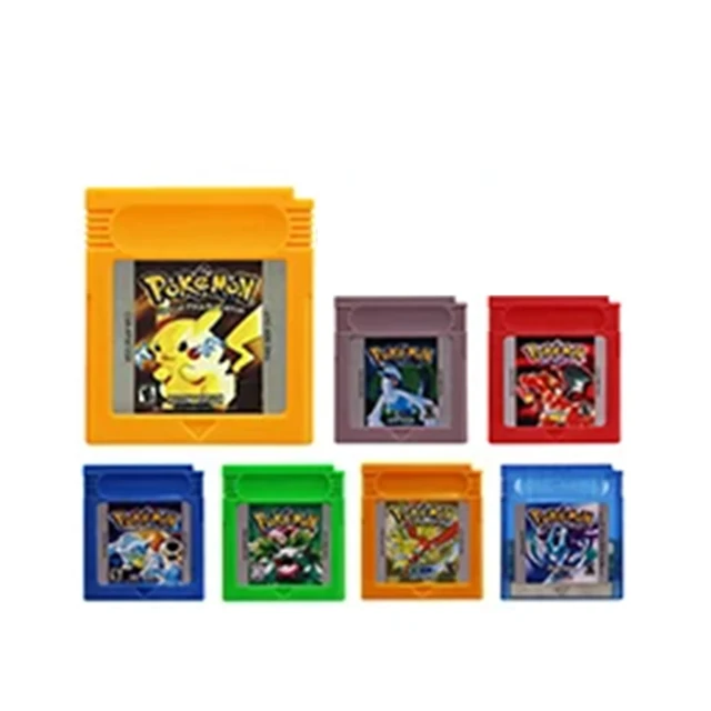 16 Bit Video Game Cartridge Console Cards GBC Game Card Pokemon Red Blue Crystal Golden Green Silver Yellow English USA Version 2