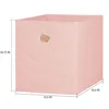 Mainstays Collapsible Quilted Fabric Cube Storage Bins (10.5" x 10.5"), 4 Pack, Pink Blush 6