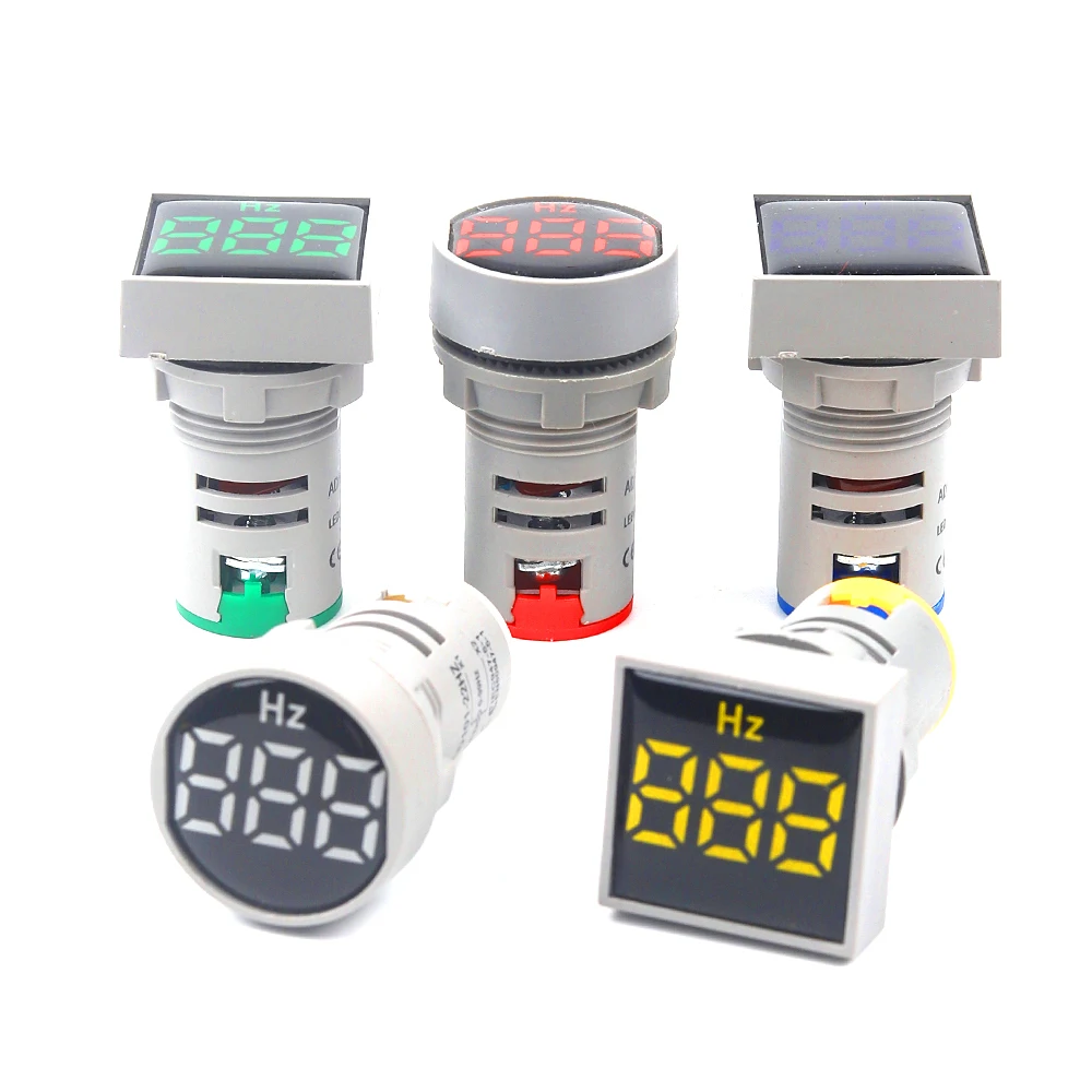 Frequency Meter 22mm Square/Round Panel LED Digital Frequency Meter 0-99 Hz