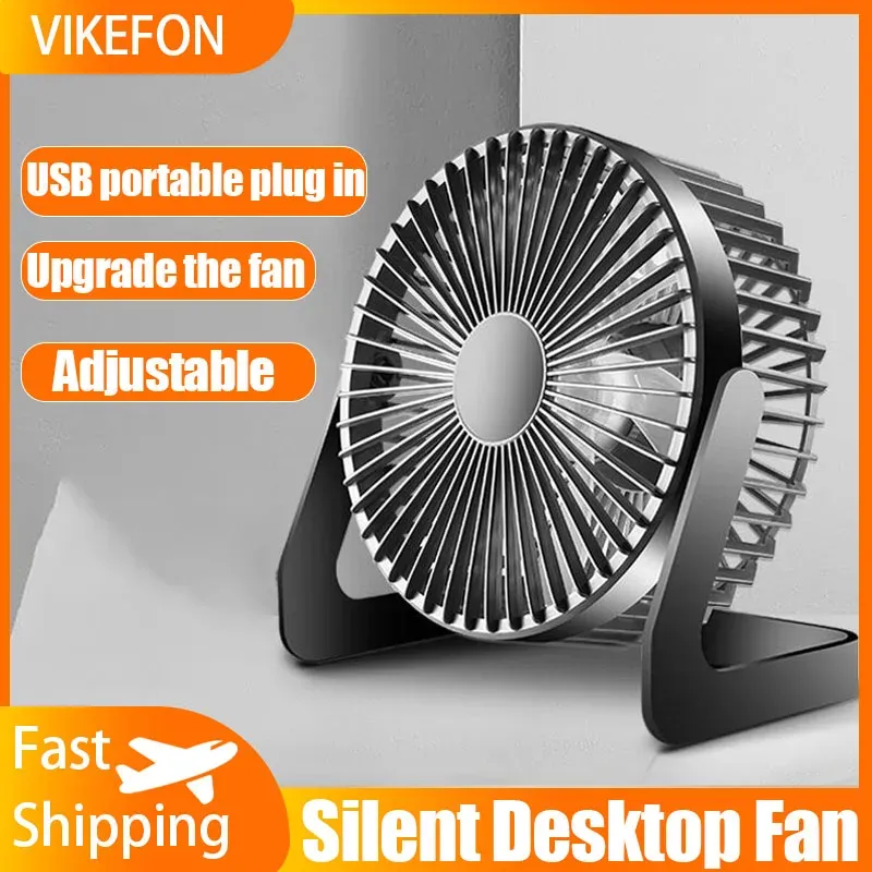 Adjustable USB Desktop Electric Fans Portable Silent Office Desktop Energy-saving Fans for Home Office Dormitory Use