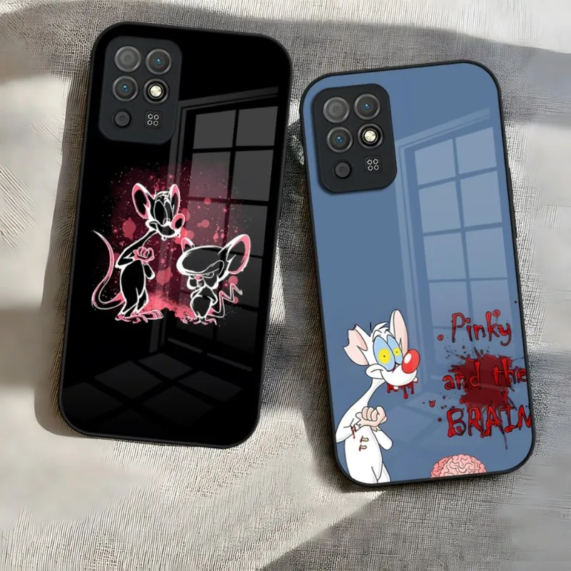 Фото Чехол Pinky And The Brain для телефона Huawei P30 Lite P50 P20 P40 P10 P9 Smartp Z Mate 40 Honor 30 50 60 Pro Plus, стеклянный чехол №1