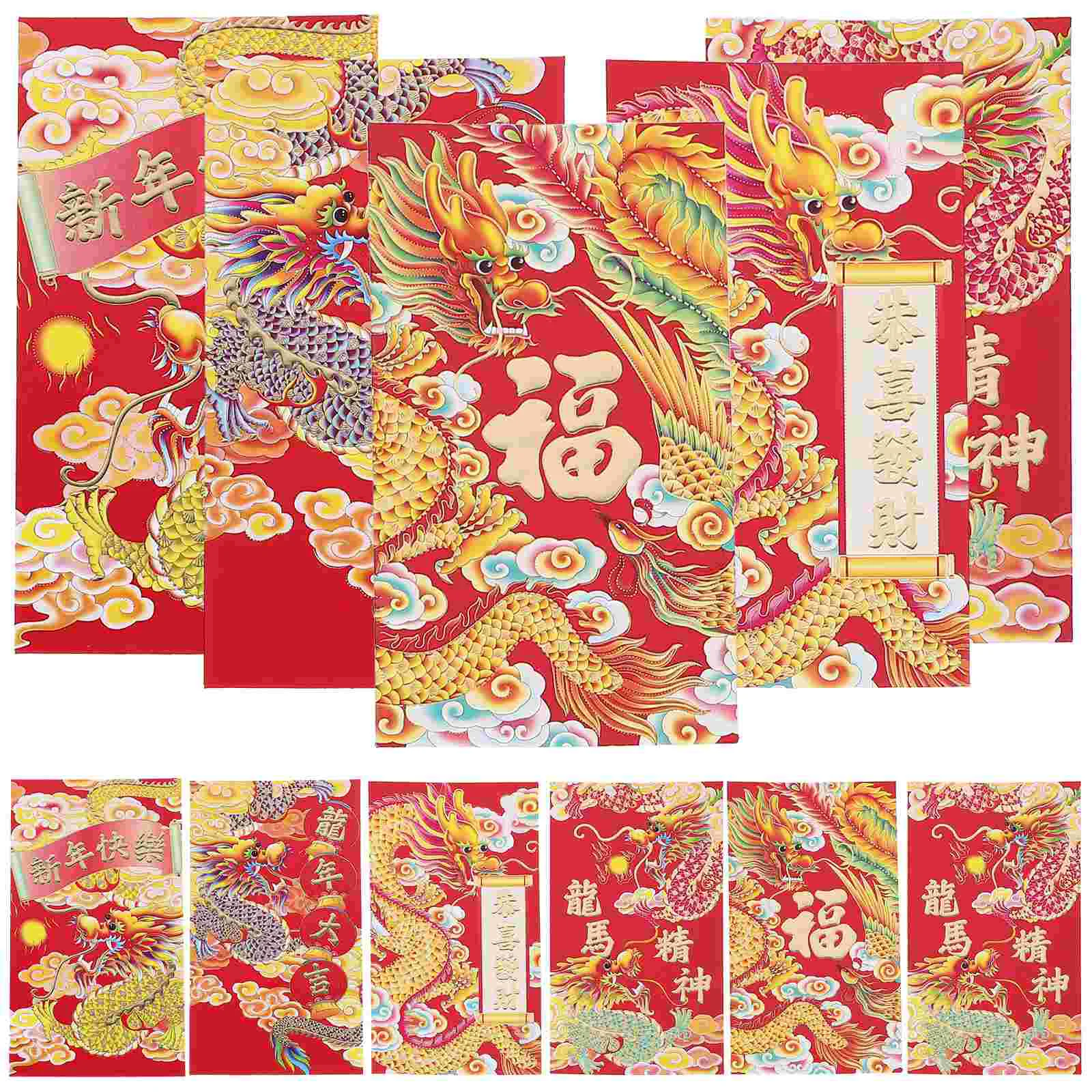

Chinese Red Envelopes 30Pcs 2024 Year The Dragon Red Packet Spring Festival Lucky Money Packets Hong Bao Gift Money Pouch