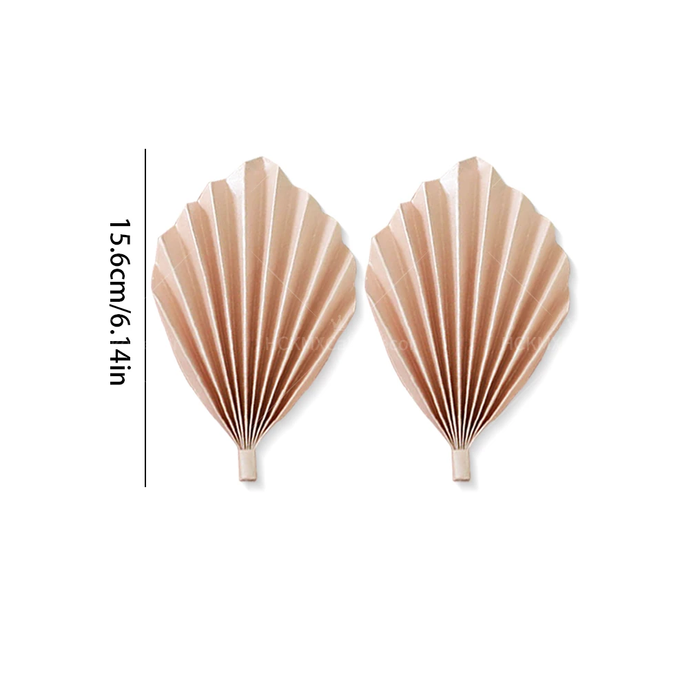 Glittery Palm Spear Happy Birthday Cake Toppers Gold Silver Folding Fan Party Wedding Dessert Decoration 2pcs