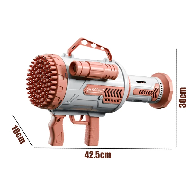 100 Holes Electric Bubble Gun Gatling Bubble Machine With Light Summer Soap Water Bubble Machine Outdoor Bath Toys For Children 6
