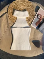 Débardeurs courts sexy Y2K, mode automne 2026, vêtements pour femmes, gilet uni polyvalent, style coréen, sans manches, dos nu, tricoté 3