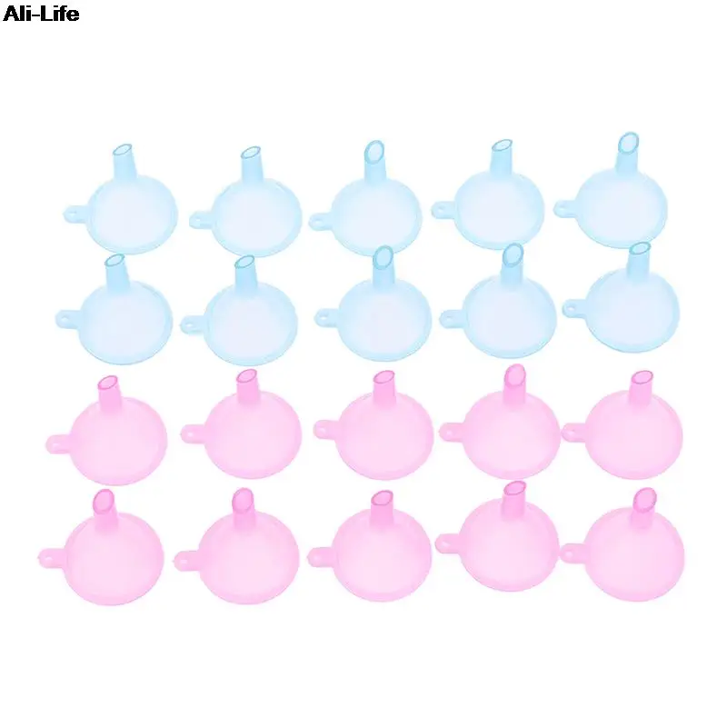 

10Pcs Small Plastic Funnels Lab Liquid Dispensing Tool Mini funnel for perfume and liptint