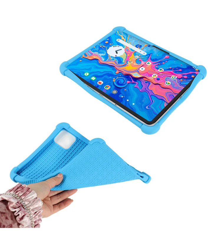 Enhanced Silicone Protective Case for Tablets - Quad Corner Protection, Anti-Fall, Lightweight Design