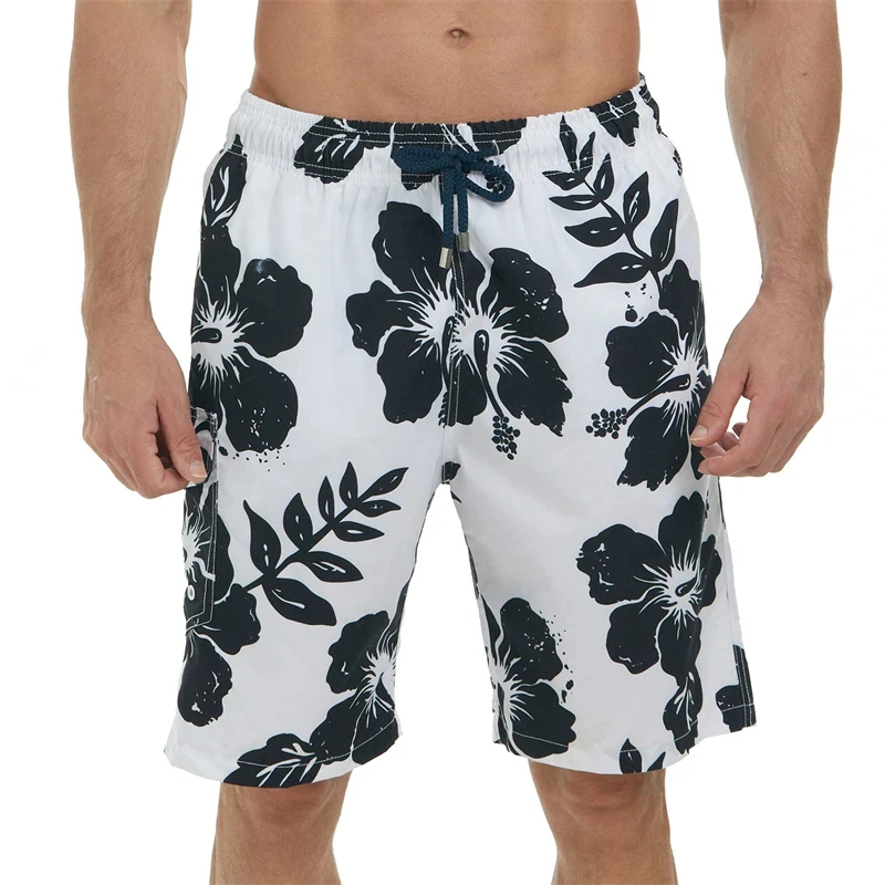 3D Print Casual Fashion Mens Beach Shorts Hawaii Vacation Swim Trunks For Men Floral Short Pants Board Shorts Ropa De Hombre 3