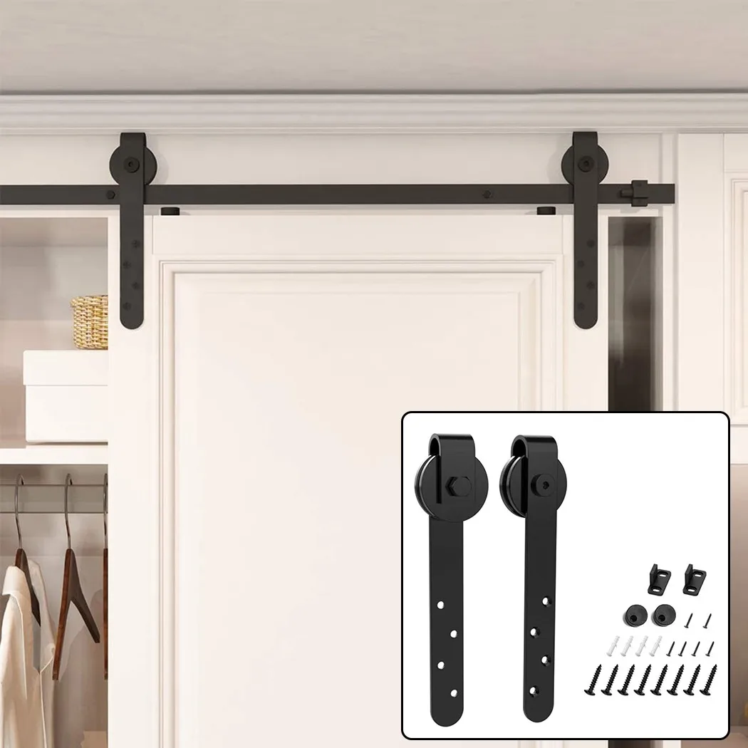 Mini Sliding Barn Door Hardware Kits For Cabinet Doors Rail Set Smooth Silent Hardware Sliding Door Track Kit Barn Kit