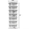 Shoe Rack 7-Tier Spinning, Free Standing Rotating Tower 360°, Easy To Assemble, Space-Saving,White Easy To Clean Shoe Cabinet 6