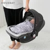 Newborn Baby Blanket 0-3Months Sleeping On Basket Stroller Car Seats Outside Travel Portable Windproof Warm Swaddle Wrap Hooded 1