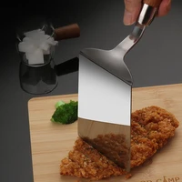 Spatule à Steak antiadhésive en acier inoxydable 304, pince à crêpes pour Barbecue, manche en bois, spatule à poisson à frire, outil de cuisine résistant à la rouille 5