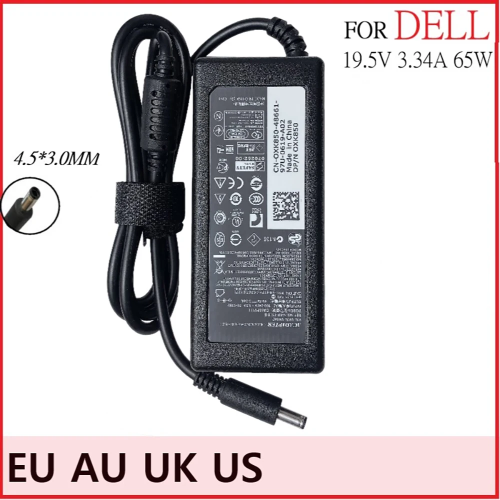 

19.5V 3.34A 65W Laptop AC Power Adapter Charger For Dell Inspiron 15 3551 3552 3558 5551 5552 5555 5558 5559 7568 P28E P57G