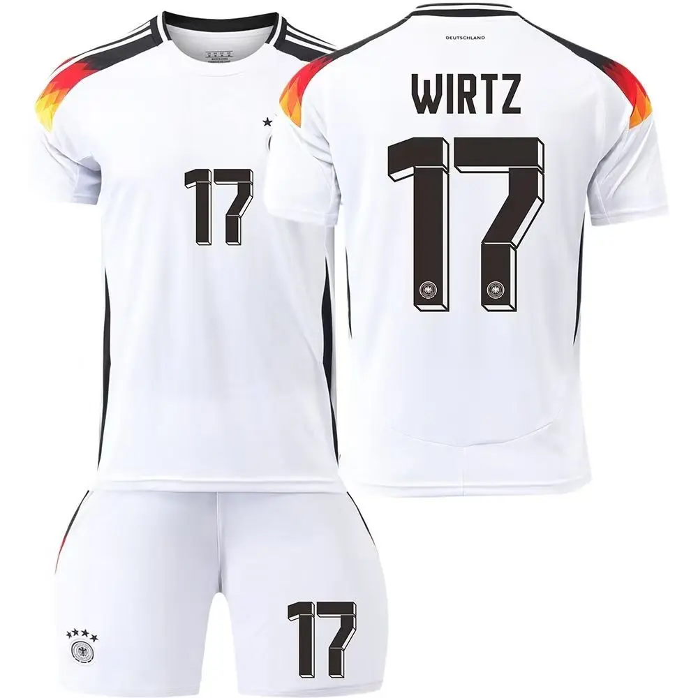 Kids Soccer Clothes Kits 2Pcs T-shirts+Shorts For 4-13 Year Boys Girls Wirtz 17Print Summer Breathable Quick-drying kids soccer clothes kits