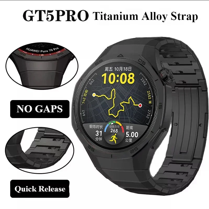 Premium Titanium Strap for Huawei Watch GT: Luxury Quick Link Metal Bracelet