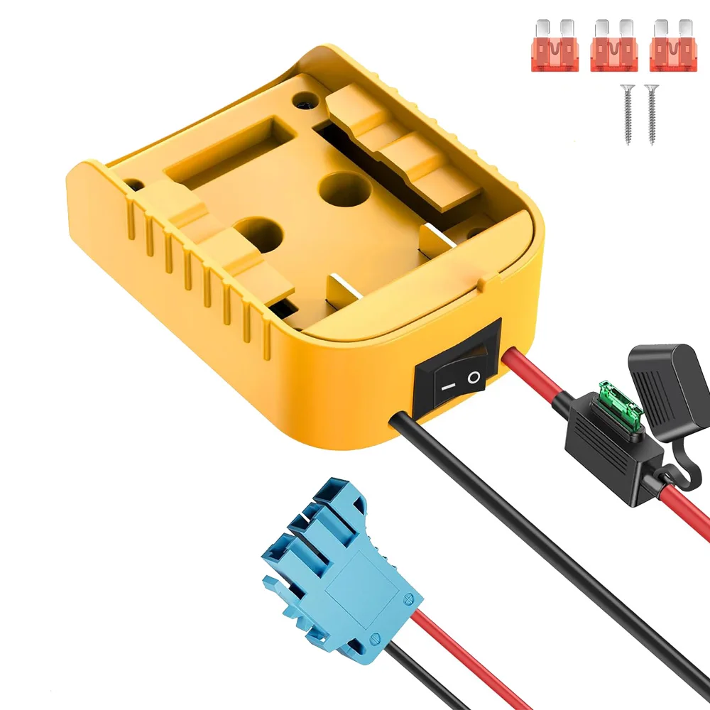 

Battery Adapter for Dewalt 20V Power Wheel Adapter with 12 AWG Wire Harness 40A Connector Compatible with Fisher-Price 12 Volt