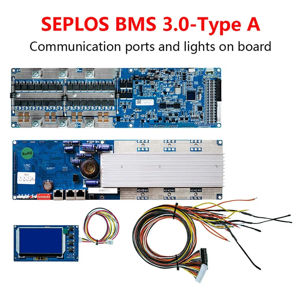 Seplos 스마트 BMS 리튬 이온 배터리 인버터 보호 보드, 3.0 배터리 보호 보드, 13S, 14S, 15S, 16S, Lifepo4, 100A, 150A, 200A, 48V, CAN/RS485