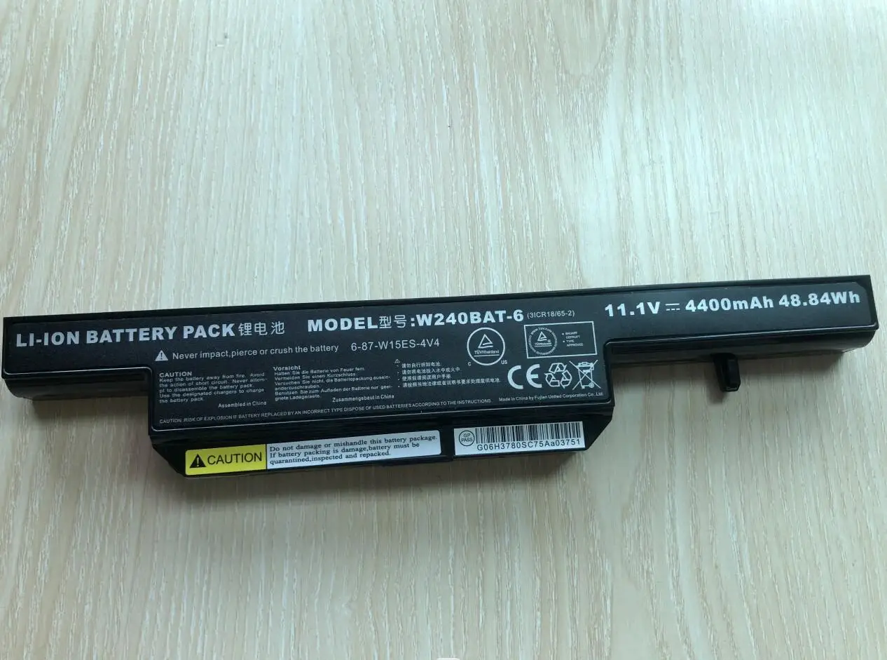 Bateria do Portátil para Clevo 6cell W240bat6 687-w15es4v4 Rm320 W251el 7872-9040 a W251eu W258eu - Imagem 3