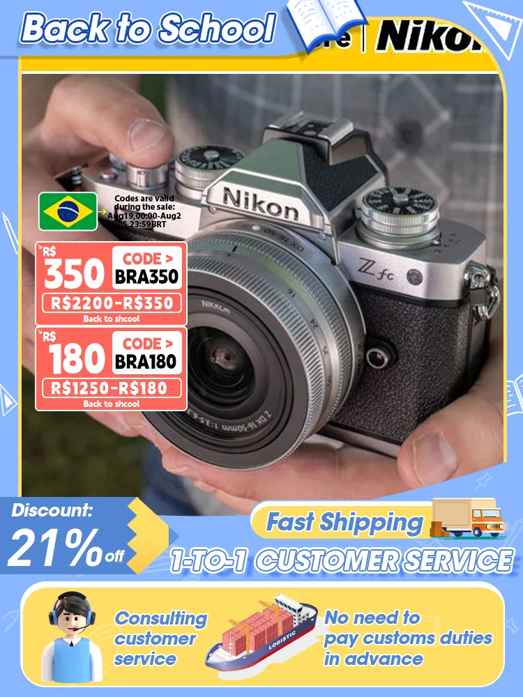 Nikon Z FC APS-C Mirrorless Digital Camera Retro Film Cameras Professional Photography 21MP 4K Video DX-Format ZFC Body or Kit