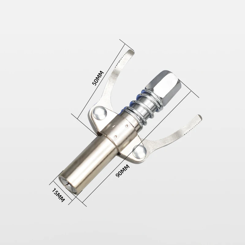 Grease Gun Coupler Double Handle Grease Gun Tips Heavy Duty Quick Lock-on and Release for All Guns Fittings