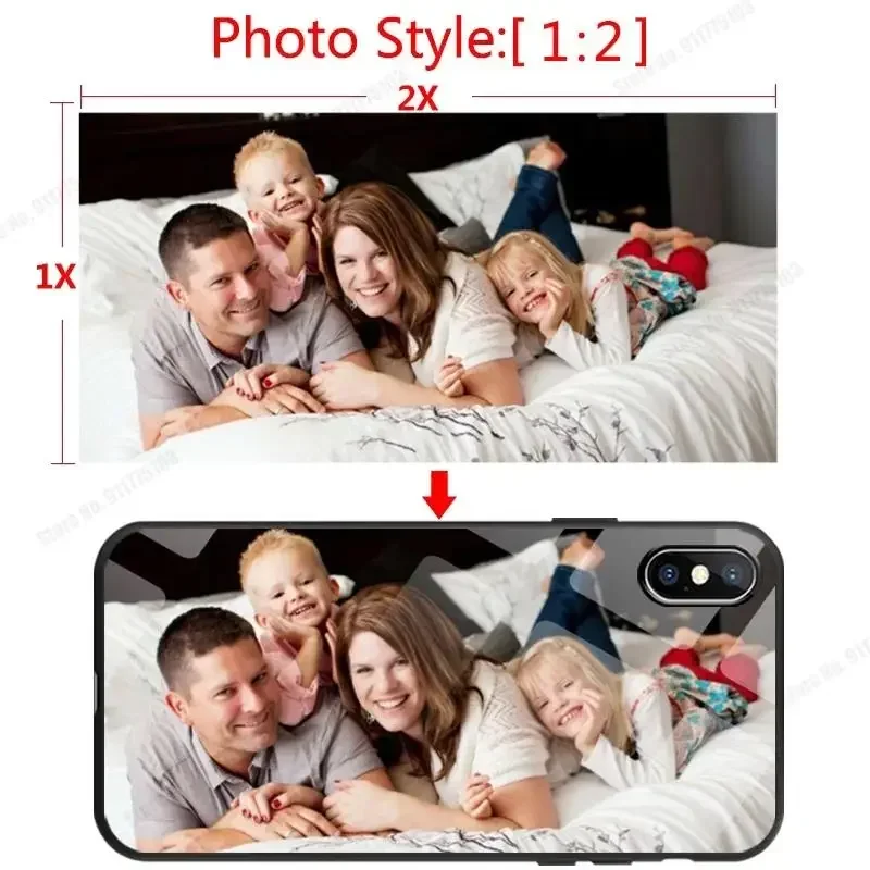 Personalized DIY Custom Picture Phone Case with Tempered Glass Back and Lanyard