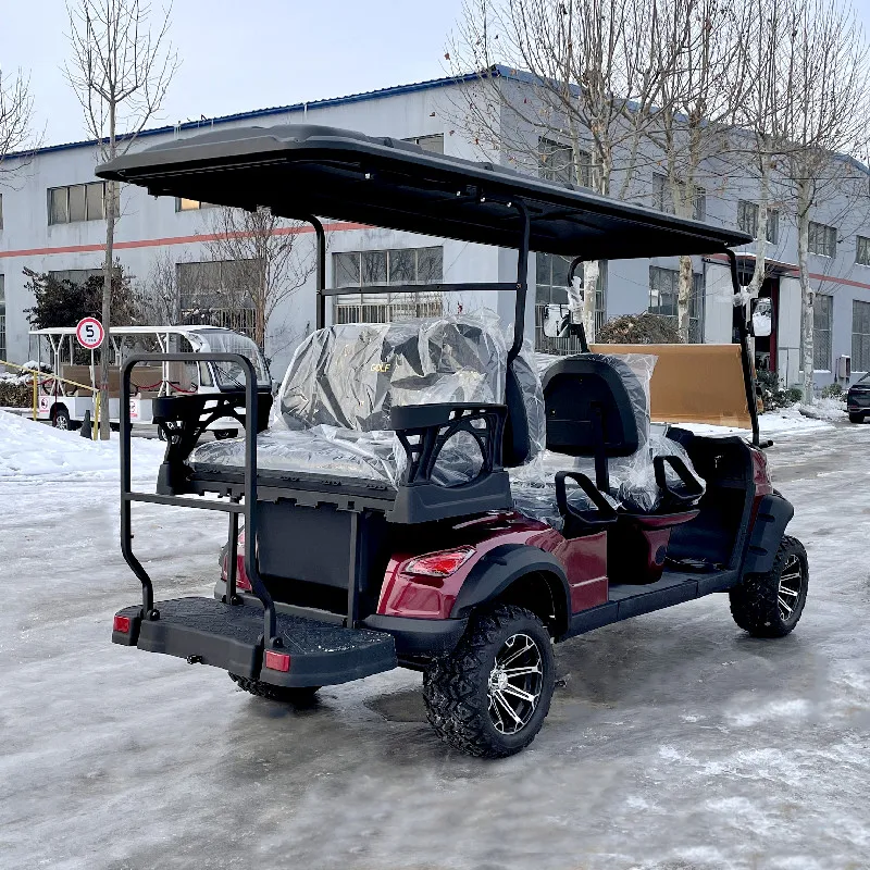 

Factory Direct Street Legal 4 6 Passenger Lithium Battery Folding Electric Golf Cart 4 Wheel Passenger Electric Small Car