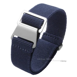 Universal Nylon Sport Watch Strap - Elastic Fabric Wristband - 18mm (Blue)