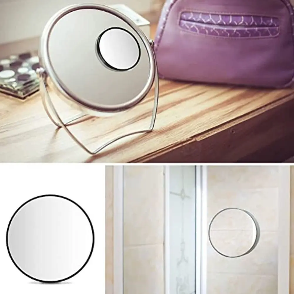 Remove Acne Pores Makeup Mirror With Two Suction Cups Round Shape 10/20/30x Magnifying Mirror Makeup Tool White Cosmetics