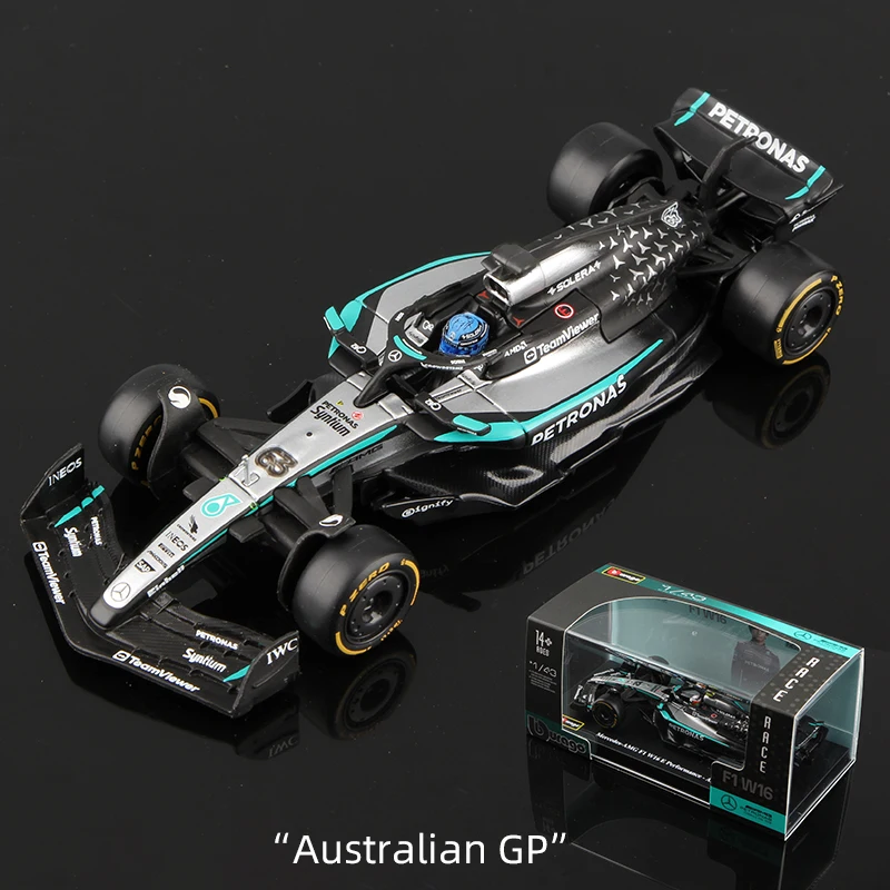 ブラーゴ 1/43 2025 F1 モデル ヘルメット付き 合金製 ミニチュア ダイ