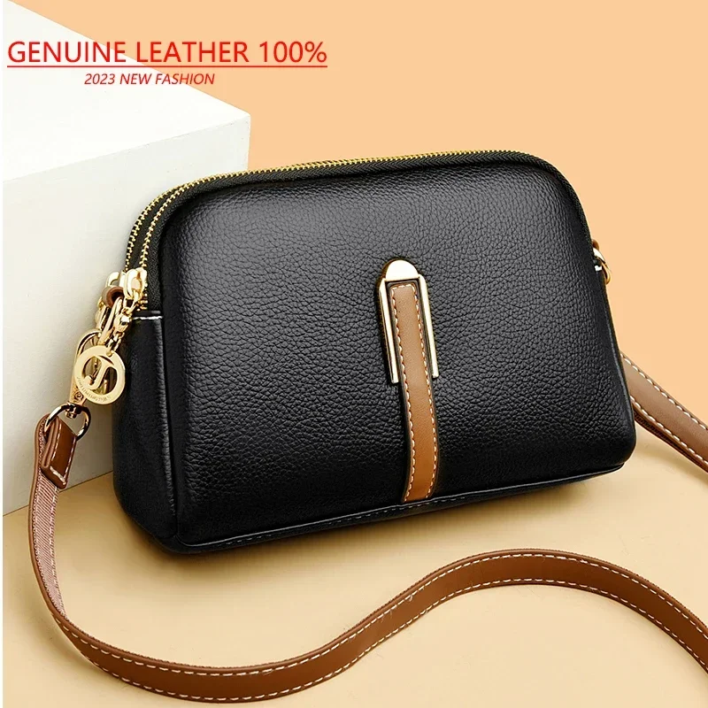 

Messenger Luxury Shoulder Women's Crossbody Women Bag Cowhide Genuine Leather For Flap Bag Women Bags Designer Bags 100% Handbag