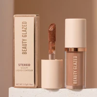 2025 beauté vitrée 2 couleurs liquide contour pour améliorer le Contour du visage, imperméable, mat, V-face façonnage Contour visage maquillage 3