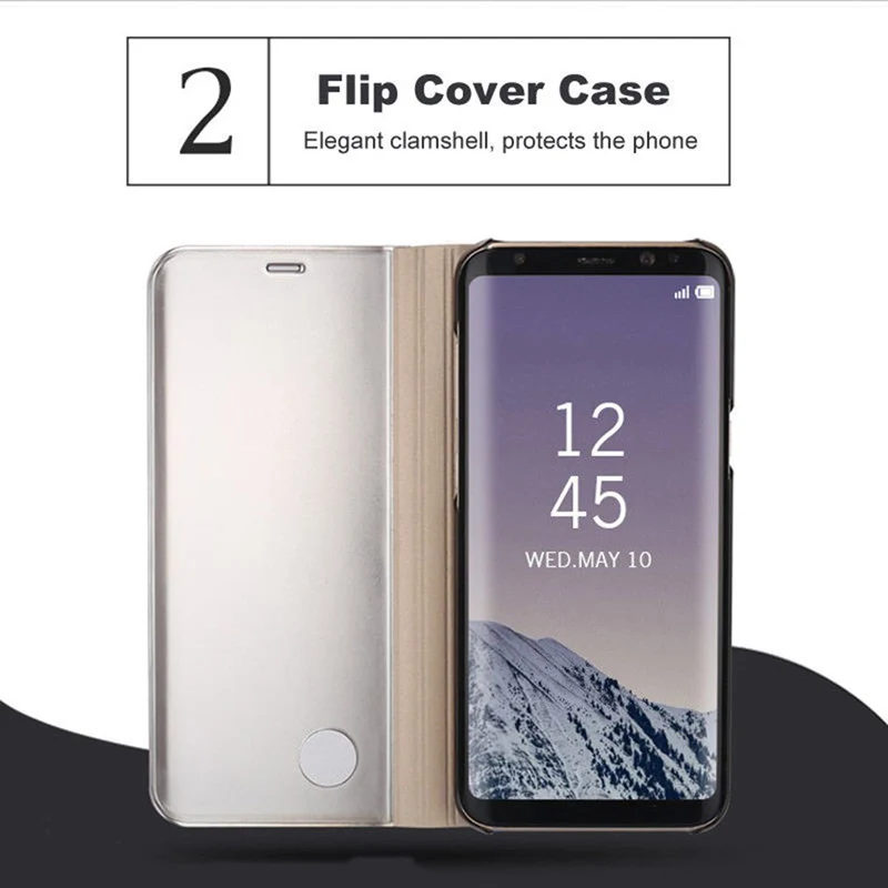 kawaii samsung cases Fashion Mirror Flip Case for Samsung Galaxy A32 A12 A71 A70 A52 A20 A20e A20s A30 A31 A42 A72 J4 J6 A6 A7 A8 A82 A50 A51 Cover silicone case samsung