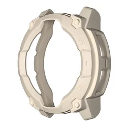Durable TPU Shockproof Watch Cover Protector with Soft Edge Shell - Instinct 3 45mm (Beige)