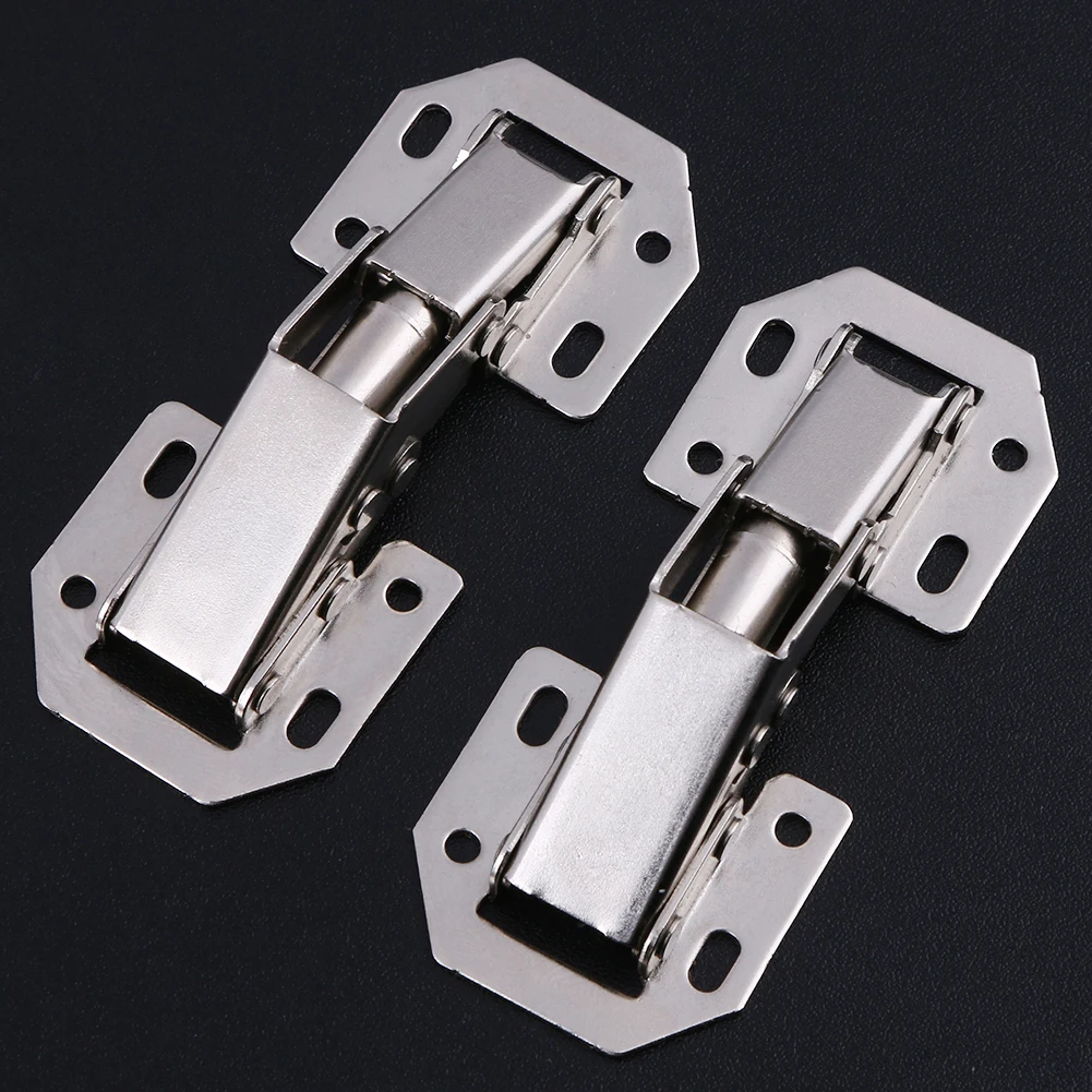 Door Hinges Stainless Steel Cabinet 90 Degree 3/4in No-Drilling Hole Cupboard Soft Close 10pcs