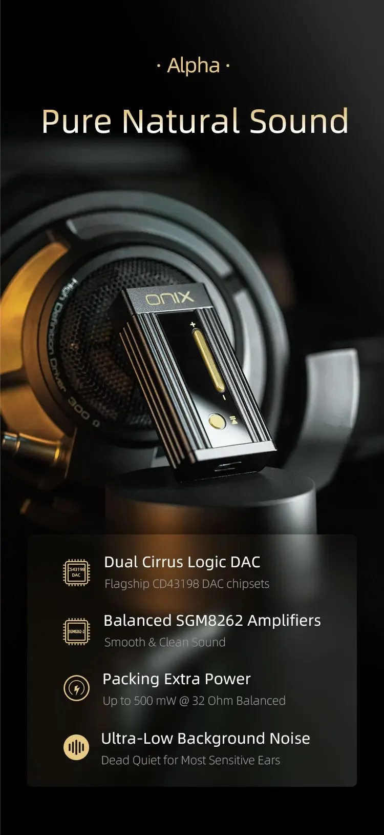 ONIX Alpha Xi1デコーダUSB DAC IEM AMPイヤホンパワーアンプ2