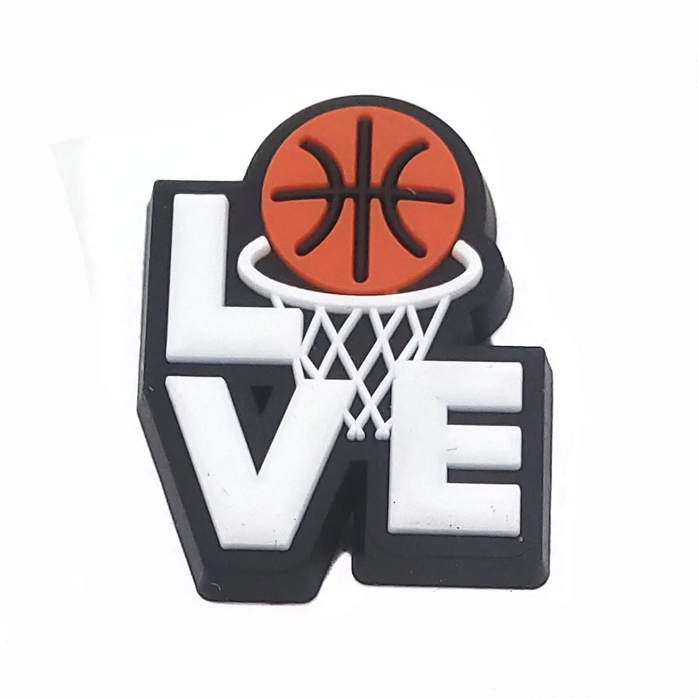 Vendite 1 pz PVC basket scarpa Charms accessori zoccoli fibbia decorazioni per Croc sandali braccialetto ragazzi ragazze regali del partito