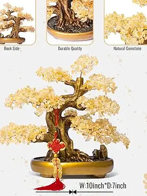 Citrine crystal Money tree Crystal Tree of life feng shui money 
